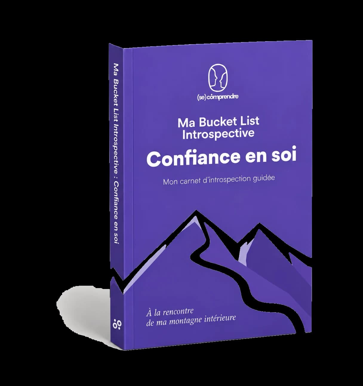 Le carnet Ma Bucket List Introspective : Confiance en soi, vu en volume, dos et tranche visibles
